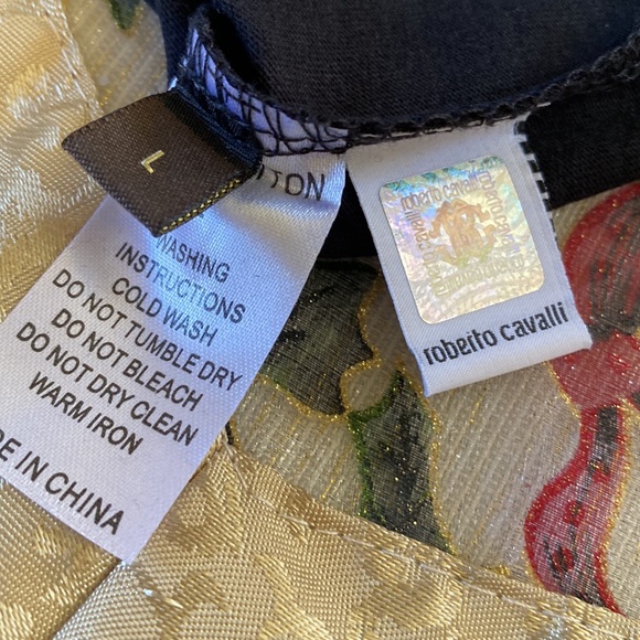 🖤ROBERTO CAVALLI🖤 MEN’S BLACK SHORT SLEEVE TEE. NWT🤩 Excellent Deal.Size L - Picture 7 of 7